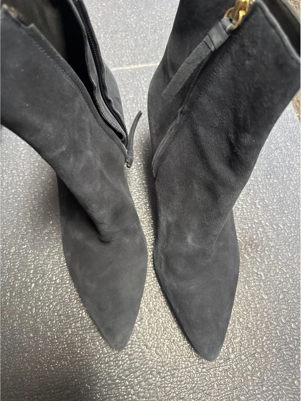 Hobbs London Navy Suede Pointed Toe Ankle Boots EU 40 US 9